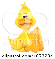 Clipart 3d Yellow Ducky Sitting Royalty Free CGI Illustration by Ralf61 #COLLC1073234-0172