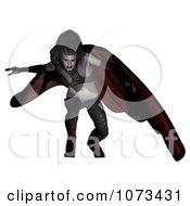 Clipart 3d Vampiress Walking Forward Royalty Free CGI Illustration
