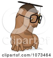 Clipart Cartoon Owl Professor Moping 2 Royalty Free Illustration