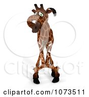 Clipart 3d Scared African Giraffe 1 Royalty Free CGI Illustration by Ralf61