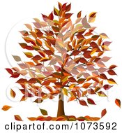 Poster, Art Print Of Autumn Tree With Fall Foliage