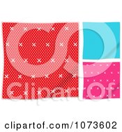 Clipart Red Pink And Blue Polka Dot Handkerchiefs Royalty Free Vector Illustration by elaineitalia