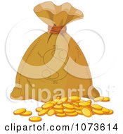 Poster, Art Print Of Money Bag Sack Of Gold Coins