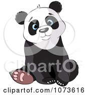 Poster, Art Print Of Cute Sad Panda Bear Sitting