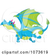 Blue And Green Flying Dragon