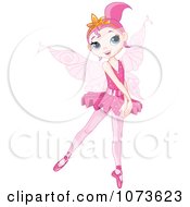 Pink Ballerina Fairy Girl On Her Toes