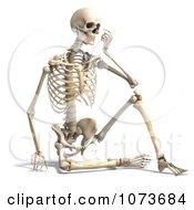 Clipart 3d Human Male Skeleton Sitting And Thinking Royalty Free CGI Illustration by Ralf61 #COLLC1073684-0172
