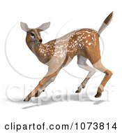 Clipart 3d Startled Baby Yearling Deer Fawn Royalty Free CGI Illustration by Ralf61 #COLLC1073814-0172