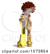 Clipart 3d Black Knight Girl Holding A Sword 4 Royalty Free CGI Illustration by Ralf61 #COLLC1073854-0172