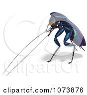 Clipart 3d Purple Waterbug Cockroach Insect 2 Royalty Free CGI Illustration by Ralf61 #COLLC1073876-0172