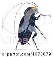 Clipart 3d Purple Waterbug Cockroach Insect 4 Royalty Free CGI Illustration by Ralf61 #COLLC1073879-0172
