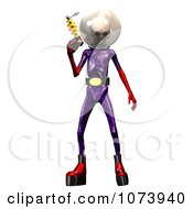 Clipart 3d Alien Holding A Ray Gun 1 Royalty Free CGI Illustration by Ralf61 #COLLC1073940-0172