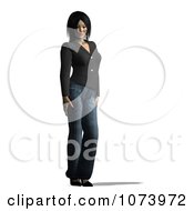 Clipart Asian Woman In Jeans Royalty Free CGI Illustration by Ralf61