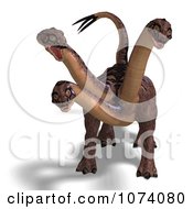 Clipart 3d Three Headed Dragon Royalty Free CGI Illustration