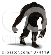 Clipart 3d Bigfoot Walking Royalty Free CGI Illustration by Ralf61 #COLLC1074119-0172