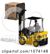 Clipart 3d Warehouse Forklift Operator Moving Boxes 2 Royalty Free CGI Illustration by Ralf61 #COLLC1074148-0172