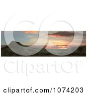 Clipart 3d Panoramic Mountain Landscape 2 Royalty Free CGI Illustration