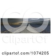 Clipart 3d Pier Over Water In A Panoramic Landscape Royalty Free CGI Illustration by Ralf61