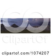 Clipart 3d Panoramic Mountain Landscape 4 Royalty Free CGI Illustration