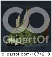 Clipart 3d Dragon Fish In A Puddle Royalty Free CGI Illustration