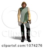 Clipart 3d Man In Winter Wear Royalty Free CGI Illustration