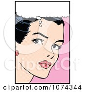 Clipart Retro Pop Art Woman In Thought Royalty Free Vector Illustration