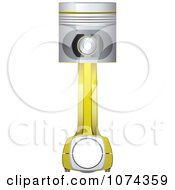 Clipart 3d Gold Engine Piston Royalty Free Vector Illustration