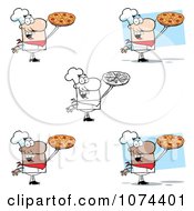 Clipart Happy Pizzeria Chefs Royalty Free Vector Illustration