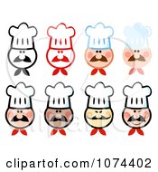 Clipart Chef Faces Royalty Free Vector Illustration