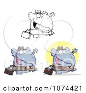 Clipart Business Elephants Royalty Free Vector Illustration