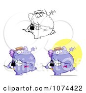 Clipart Dancing Elephants Royalty Free Vector Illustration