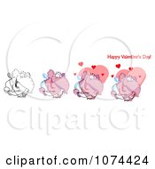 Poster, Art Print Of Cupid Valentines Day Elephants