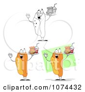 Clipart Fast Food Hot Dogs Royalty Free Vector Illustration