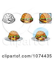 Clipart Cheeseburgers Royalty Free Vector Illustration