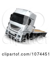 Poster, Art Print Of 3d Flatbed Lorry Truck 1