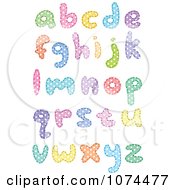 Poster, Art Print Of Colorful Polka Dot Patterned Lowercase Letters