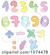 Poster, Art Print Of Colorful Polka Dot Patterned Numbers