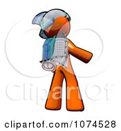 Poster, Art Print Of Orange Man Rocketeer With A Jetpack 3
