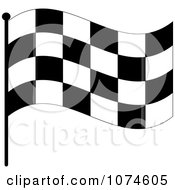 Poster, Art Print Of Waving Checkered Race Flag 1