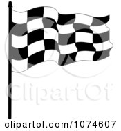 Waving Checkered Race Flag 2