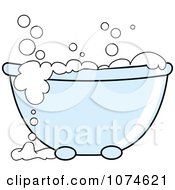 Clipart Tub With Sudsy White Bubble Bath Royalty Free Vector Illustration by Pams Clipart