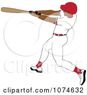 Poster, Art Print Of Baseball Batter Hispanic Man In A Red Helmet