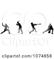 Poster, Art Print Of Silhouetted Baseball Players