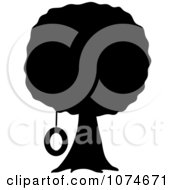 Clipart Tire Swing Hanging From A Silhouetted Tree Royalty Free Vector Illustration by Pams Clipart