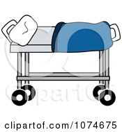 Clipart Hospital Gurney And Blanket Royalty Free Vector Illustration by Pams Clipart