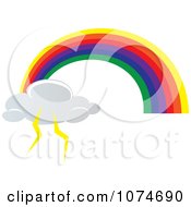 Poster, Art Print Of Rainbow Arch And Lightning Cloud