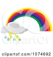 Poster, Art Print Of Rainbow Arch And Electric Rain Storm Cloud