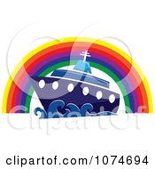 Poster, Art Print Of Cruise Ship Under A Rainbow Arch