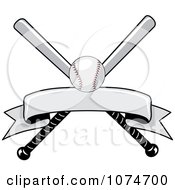 Poster, Art Print Of Baseball Bat And Ball Logo 2