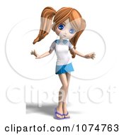 Clipart 3d Dirty Blond School Girl Royalty Free CGI Illustration by Ralf61